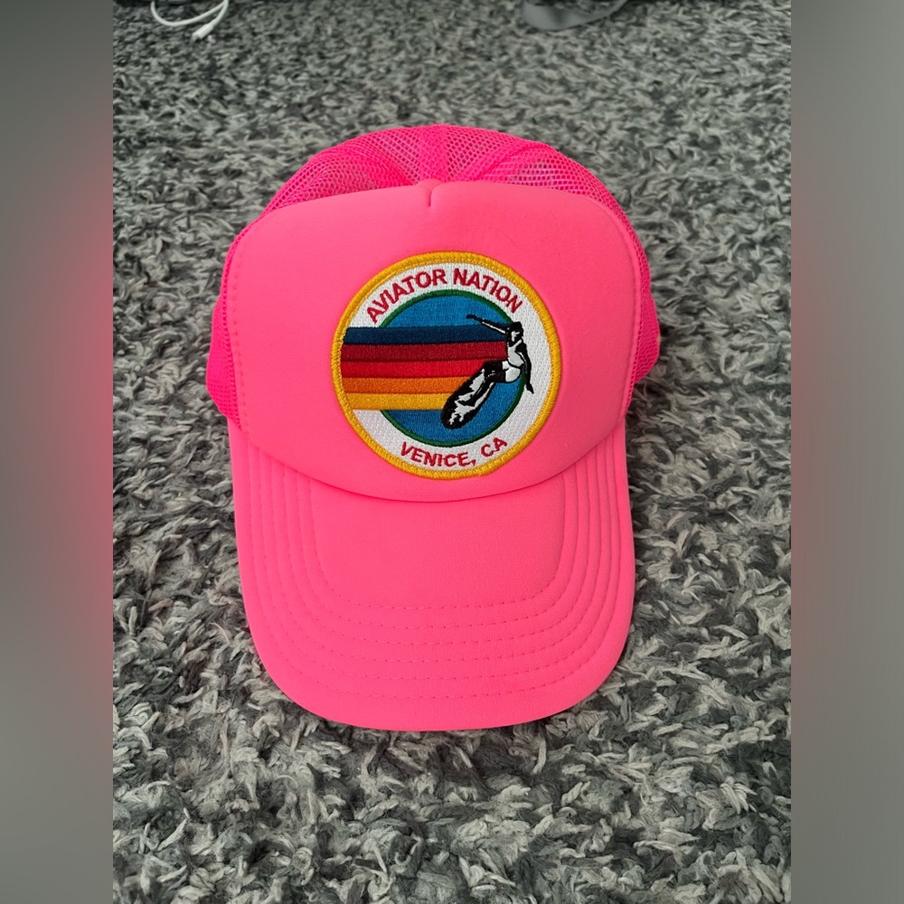 Aviator Nation EUC Trucker Hat Pink